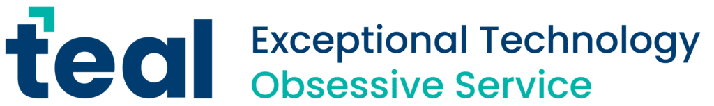 Teal logo blue