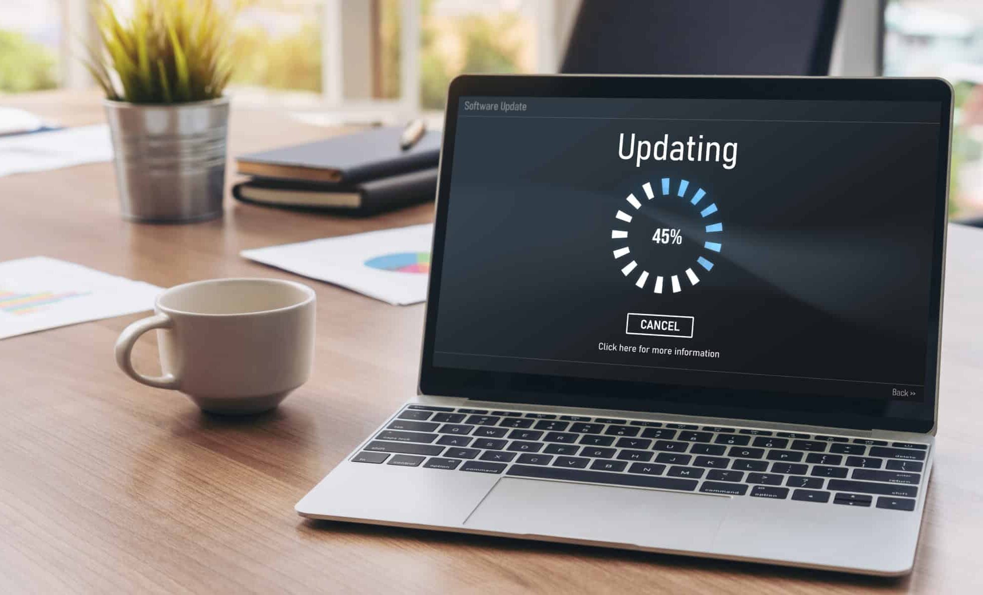 Software update on computer