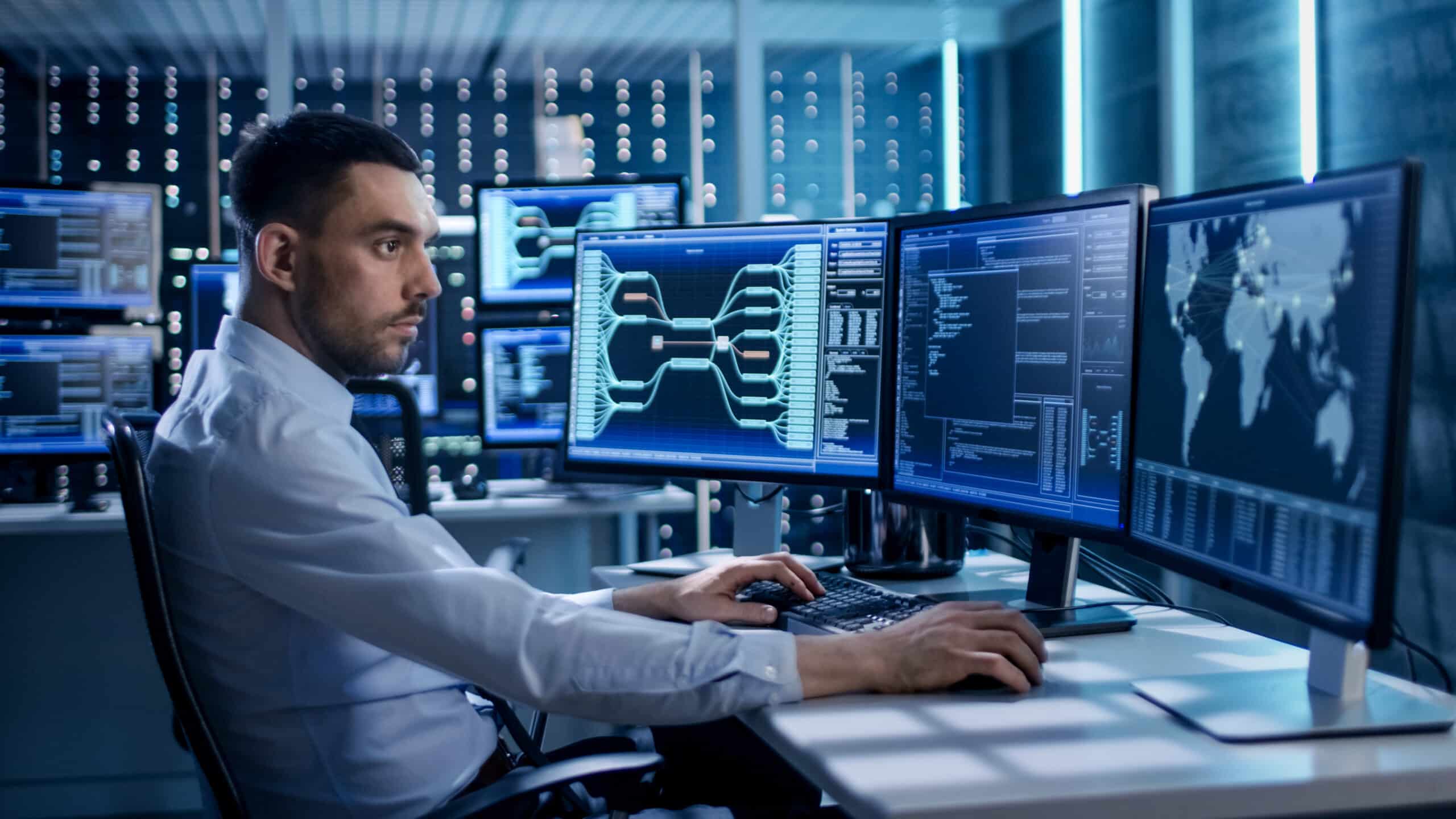 System Security Specialist Working at System Control Center.