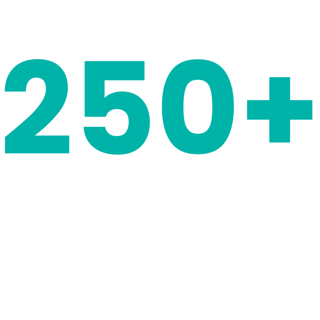 250 Plus 5 Star Google Reviews